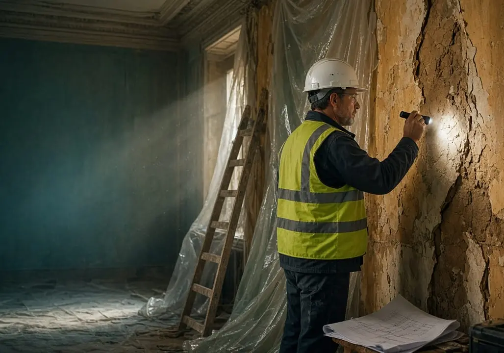 Repérage avant travaux dans un appartement en rénovation par un expert équipé
